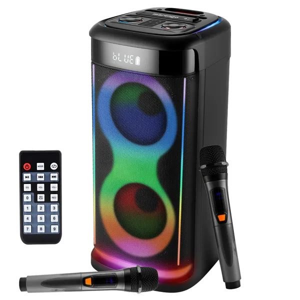 Aisivo Wireless Party Speaker with LED Light, Mic & Echo - detail view 17