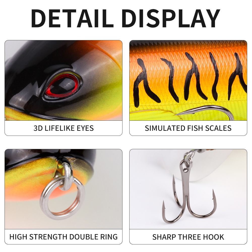 Aisivo 10-Piece Fishing Lure Kit for Bass & Trout - detail view 2