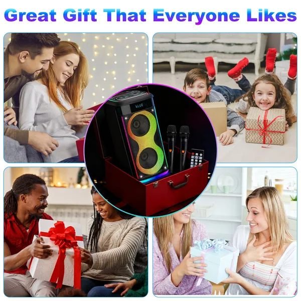 Aisivo Wireless Party Speaker with LED Light, Mic & Echo - detail view 16