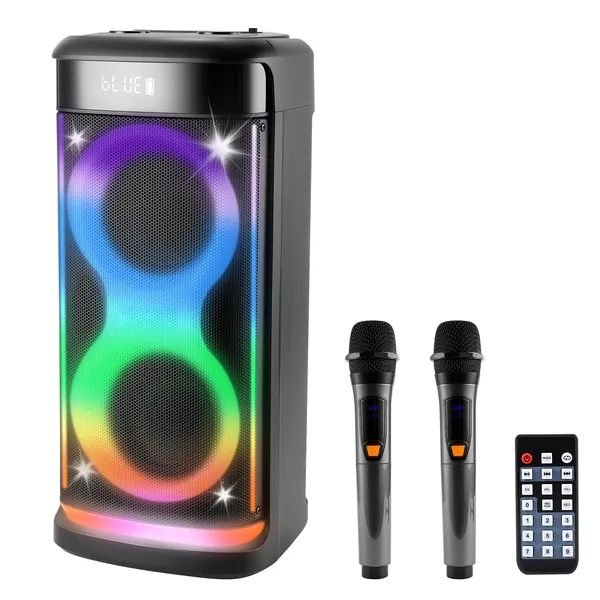 Aisivo Wireless Party Speaker with LED Light, Mic & Echo - detail view 5