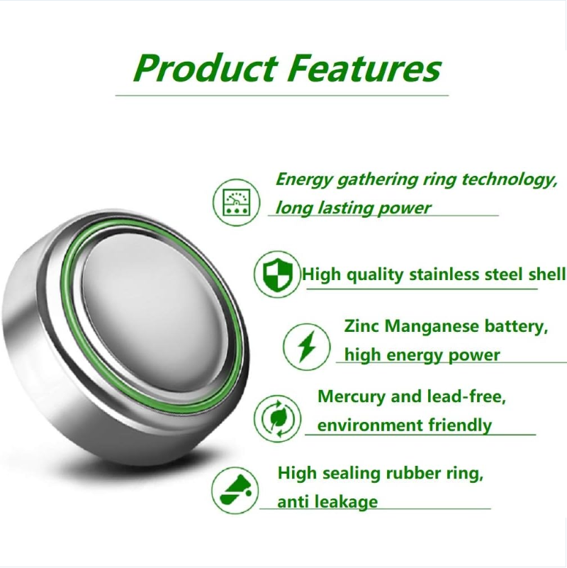 Aisivo 10-Pack LR1130 AG10 1.5V Button Cell Batteries - detail view 3