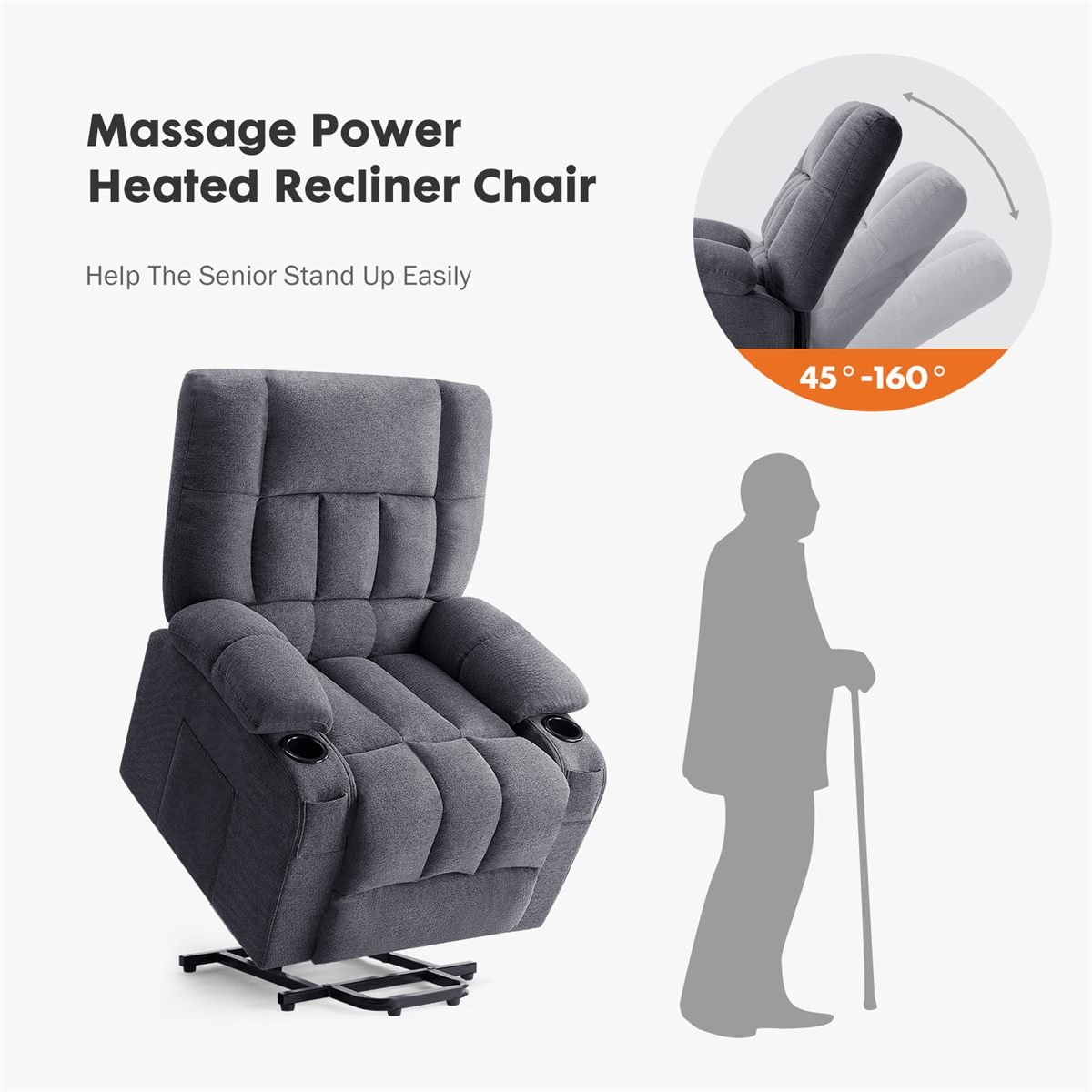 Aisivo Single Lazy Sofa, Folding Lounge Chair - detail view 10