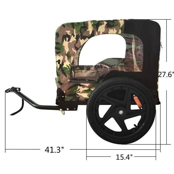 Aisivo Camouflage Folding Bicycle Trailer - detail view 1