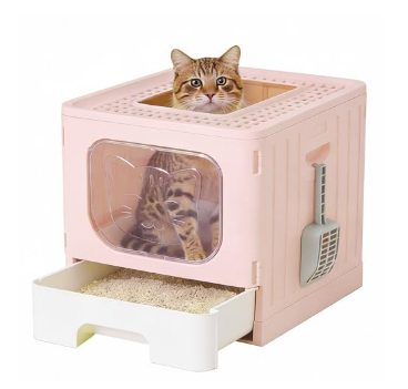 Aisivo Large Foldable Covered Cat Litter Box with Scoop - detail view 2