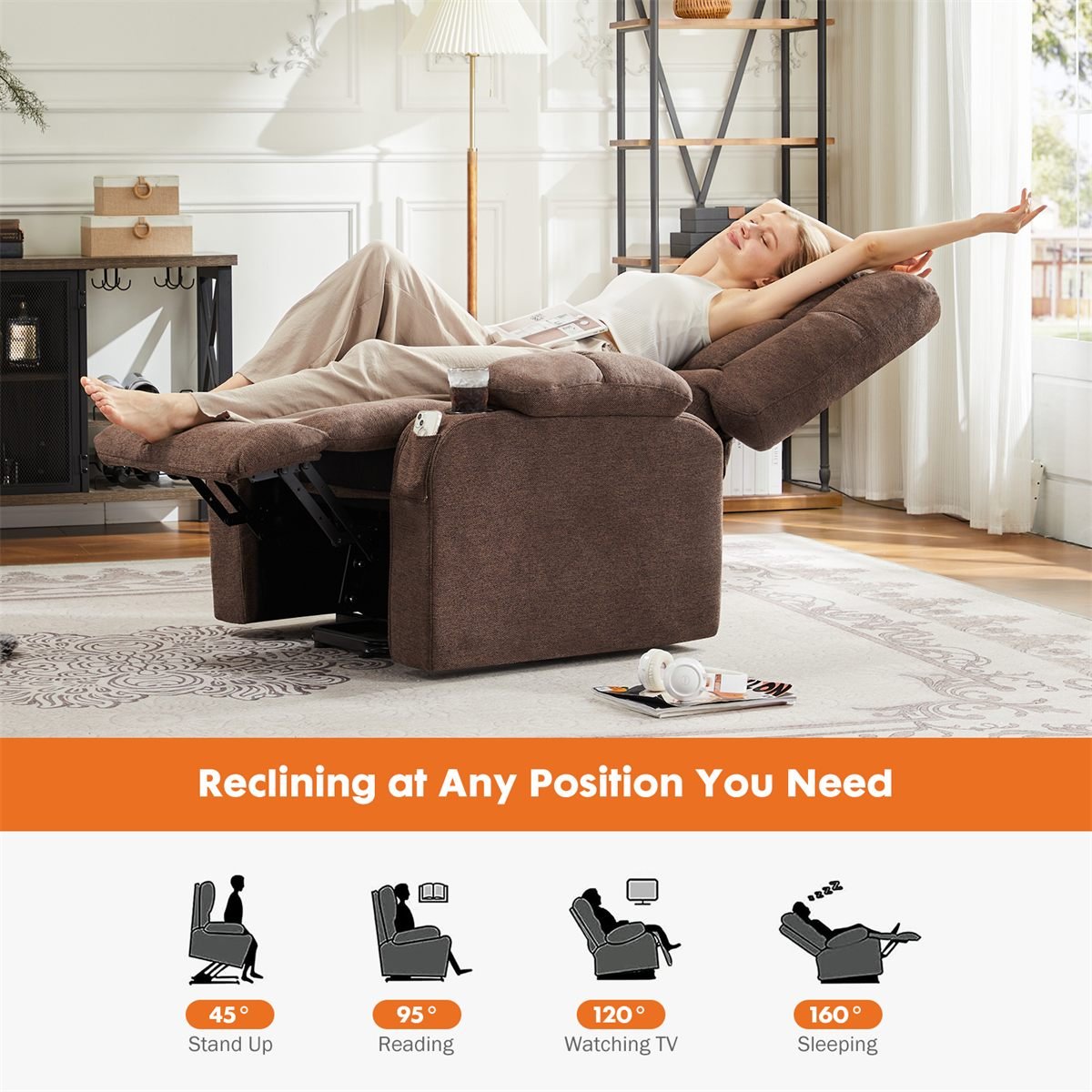 Aisivo Single Lazy Sofa, Folding Lounge Chair - detail view 12