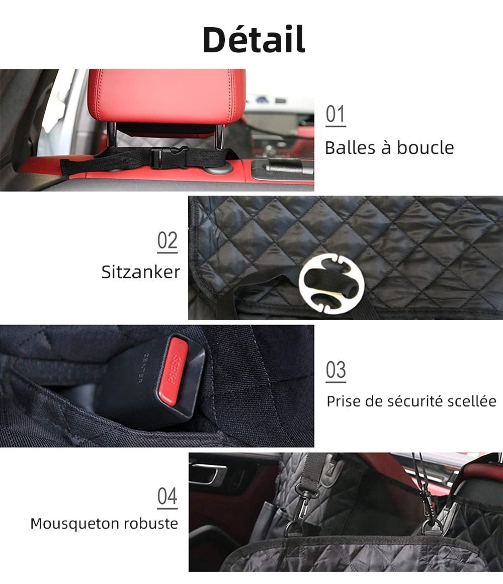 Aisivo Dog Car Seat Cover Hammock with Mesh Window - detail view 3